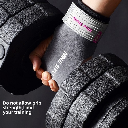 Essential Robust Stable Sturdy Weightlifting Wrist Wraps Gym Gloves for Pull-Ups - Picture 6 of 16