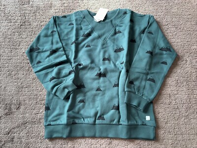 SPROET & SPROUT   SWEATSHIRT RIB NECK MOUNTAIN PRINT (W23-849)  SIZE 12Y