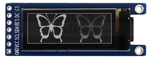 White 16-Level Grayscale 1.21" Graphic OLED Display Screen 160x64 SSD1362,SPI - Picture 9 of 12