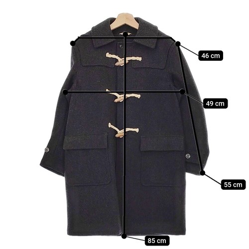 ARTS&SCIENCE Melton wool size 1 043-U102-327 Duffle coat Charcoal gray 5-020... - Picture 6 of 6