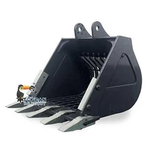 Metal Grille Bucket on H3 P3 1/12 Hydraulic Excavator ZX360H PC360 Model Parts