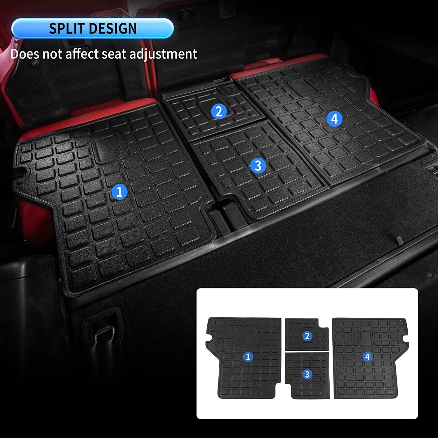 Fit 20102023 Toyota 4Runner 5 Seater Backrest Mat Back Seat Protector