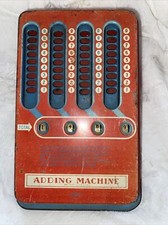 Vintage 1940's Wolverine Supply Manual Adding Machine Calculator 4 Column 9 Hole