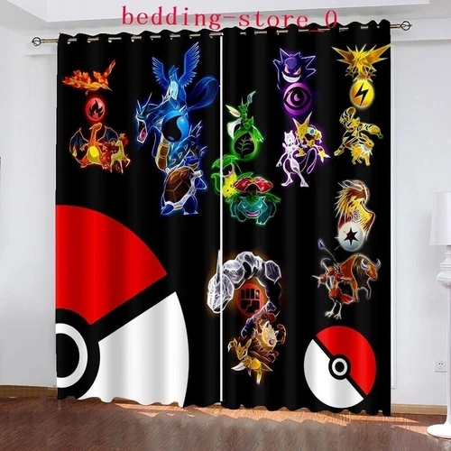 Tende Oscuranti 3D Spesse Bambini/Pokemon Pikachu Anello Termico Occhiello Superiore/Tende - Foto 46 di 93