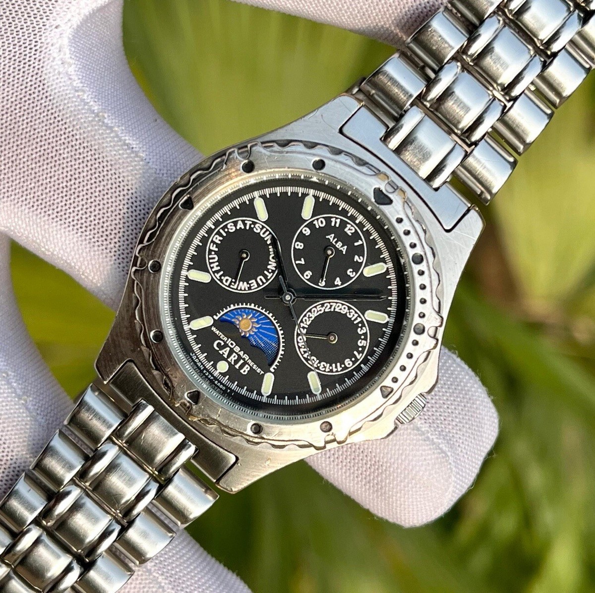 時計 alba carib SEIKO ALBA CARIB レディース腕時計 コンビカラー3針 良品 電池