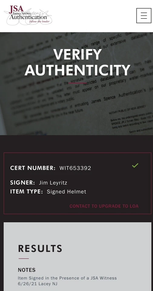 James Joseph Leyritz New York Yankees Signed Autographed Helmet JSA- No Card - Image 3 of 4