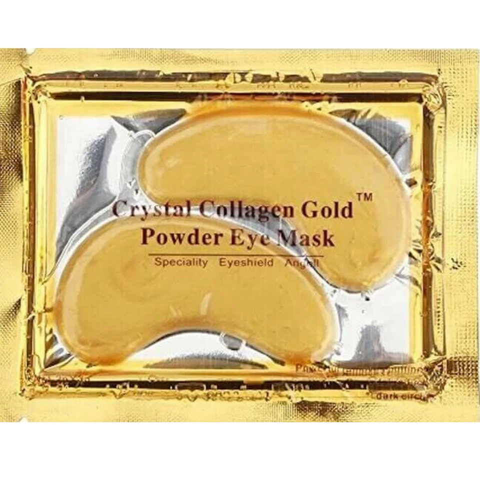 20 Pcs Under Eye Crystal Collagen Gel Pad Gold 24k Face Mask Anti Aging Wrinkle - Image 3 of 4