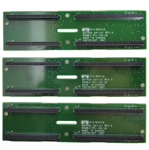 LOT OF 3 - MATROX DIG-BUS/LM DOUBLE PCI-ISA LM  647-01 MOVIE BUS 2 CARD NEW