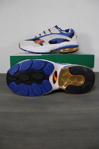 PUMA Boys Cell Venom Sneakers Blue White 369630 02 Lace Up Low Top Shoes 6c - Picture 2 of 6