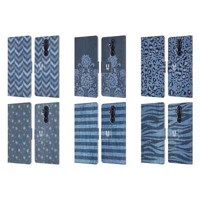 HEAD CASE DESIGNS PRINTED DENIM LEATHER BOOK WALLET CASE COVER FOR NOKIA PHONES
