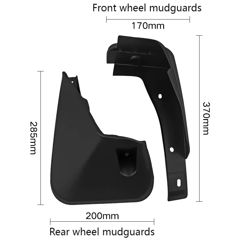 Guarda-lamas protetor contra respingos aba de lama preto para Lexus NX 200T NX300H 2018-2020 - Imagem 2 de 3