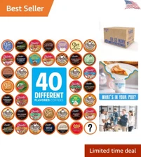 Flavored Coffee Pods Compatible with Keurig K Cup Brewers, Assorted Variety P...