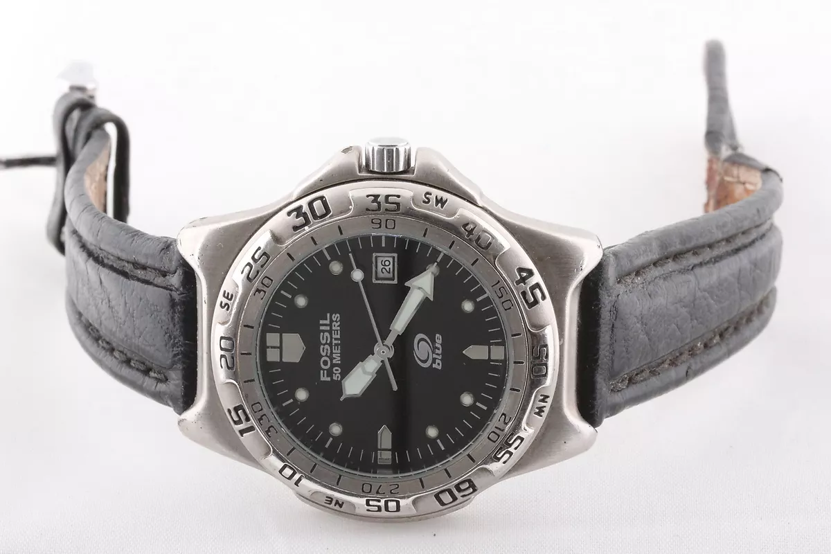 Fossil blue watch best sale 50 meters 165 feet