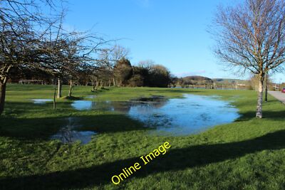 Foto 12x8 überfluteter Boden im Gartshore Park, Kirkcudbright c2014
