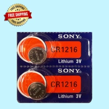 Sony CR1216   3V Watch Battery (Exp 10/2034 )  2Pc