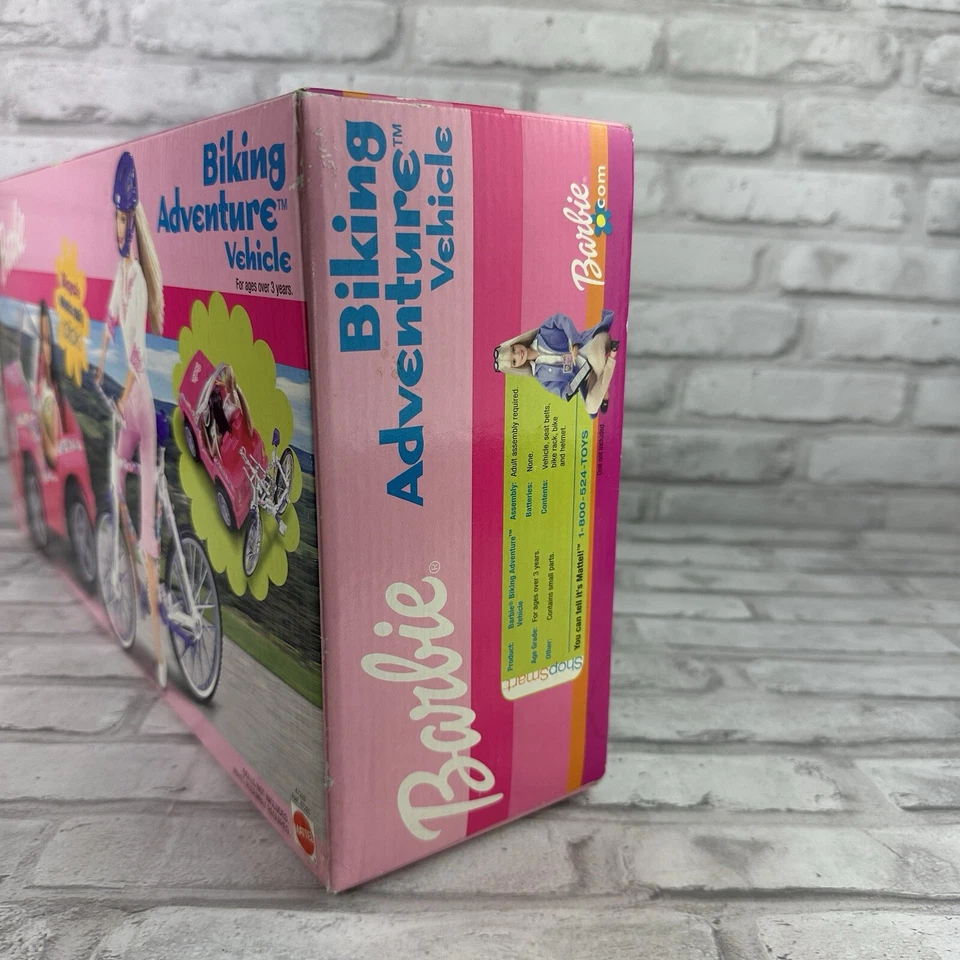Mattel Barbie Ciclismo Aventura Vehículo Jeep Bicicleta con Estante Nuevo En Caja 2002 Foto 4 de 4