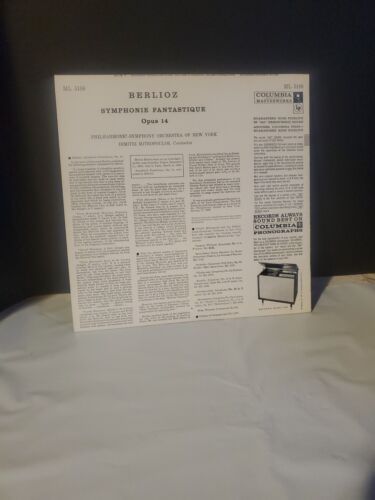 Berlioz-Symphonie Fantastique Op. 14 Vinyl, LP Columbia–ML 5188 NM or M- - Picture 2 of 4