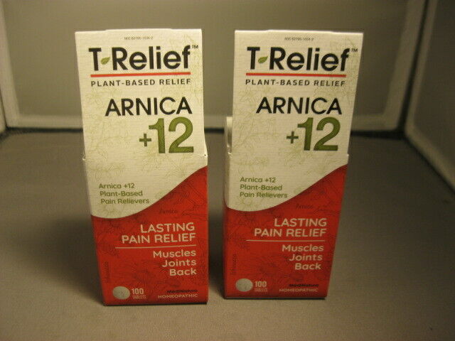  2 PKGS T-Relief, Arnica +12, 200 Tablets EXP 10/2024
