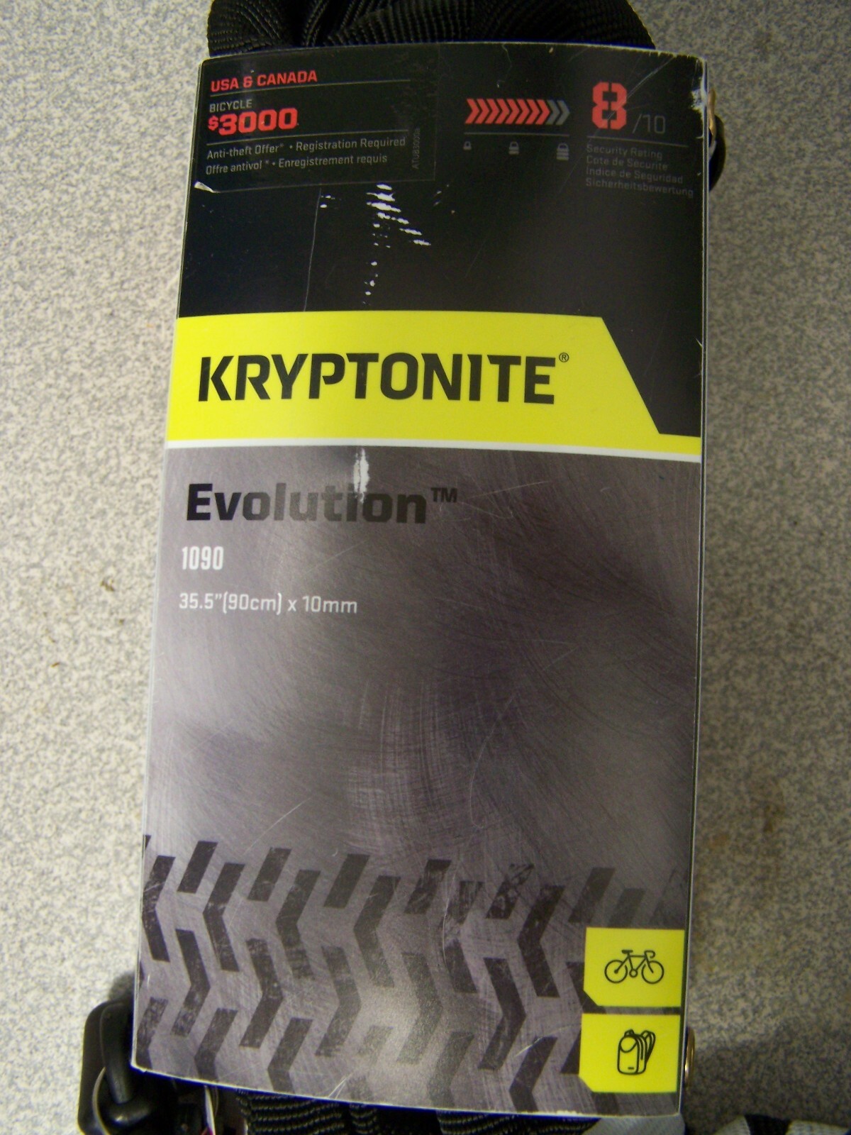 Kryptonite Evolution Chain Lock Series 4 1090  8/10 Security Rating