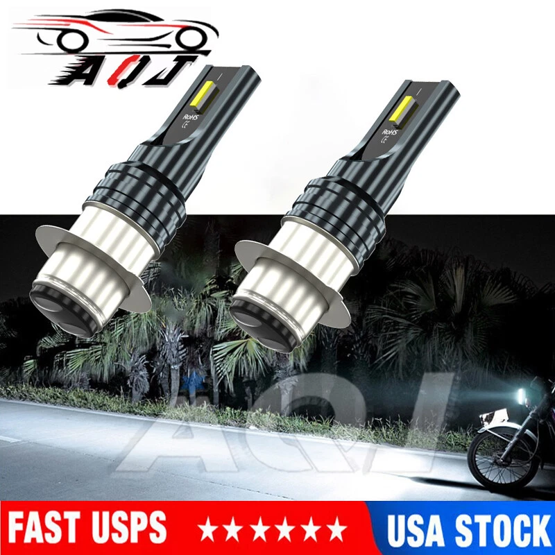 For Arctic-Cat Bearcat 454 1996 1997 1998 ATV LED Headlight Bulb Kit 2x P15D H6M - Image 2 of 4