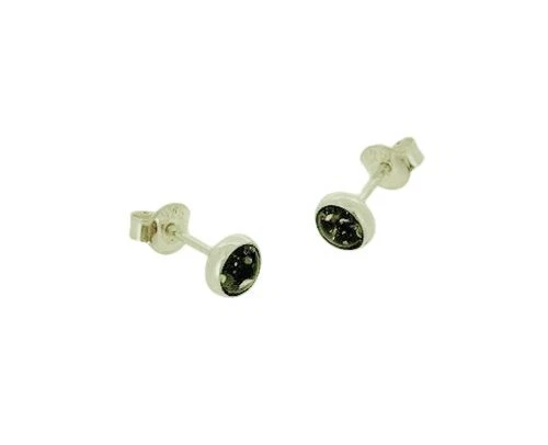 Green amber hotsell stud earrings