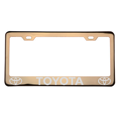 Laser Engraved custom Rose Gold Chrome License Plate Frame T304 Stainless Steel