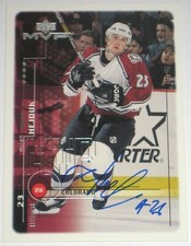 MILAN HEJDUK SIGNED UPPER DECK MVP COLORADO AVALANCHE ROOKIE CARD AUTOGRAPH AUTO. rookie card picture