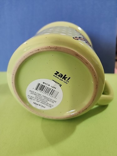 Marvel Universe zak! Hulk SMASH 16 oz Stoneware Green w/ Blue Trim Speckled Mug - Picture 4 of 4