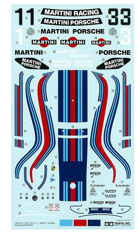 TAMIYA 1/20 SCALE PORSCHE TYPE 935 MARTINI RACING RACE CAR MODEL KIT # 20070 F/S - Picture 7 of 11