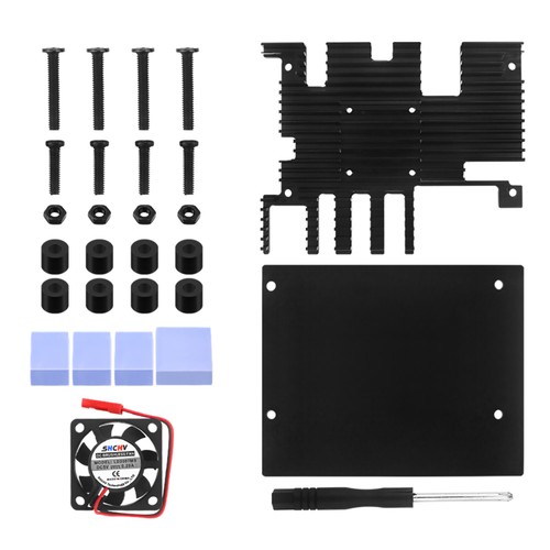 Housing Case+Cooling Fan Active Passive Radiator/Heatsink For Orange Pi 5 Plus B - Photo 2/13