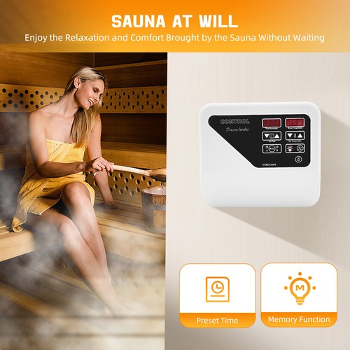 Controlador de calentador de sauna de 3-9KW Unidad de control de sauna externa 40-105??C - Imagen 4 de 24