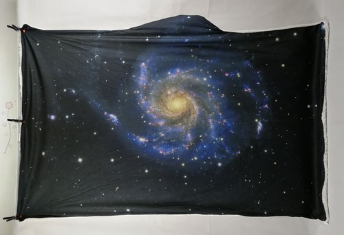 Universe Galaxy Nebula Stars Adult Kids Fleece Hooded Blanket Sofa Throw Cloak - Picture 15 of 42