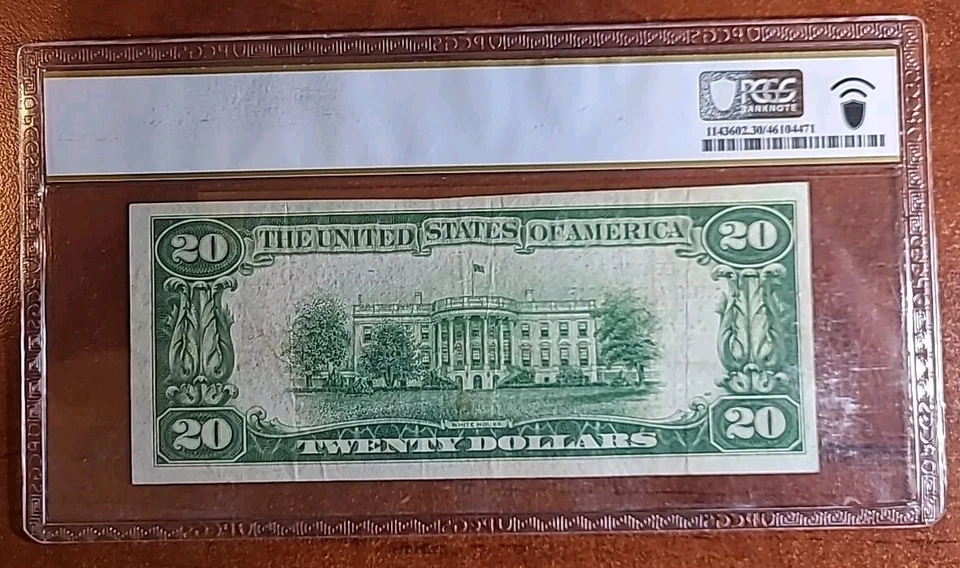 National Bank Note 1929 Series $20  Eldora, Iowa Fancy Serial Number - Image 2 of 2