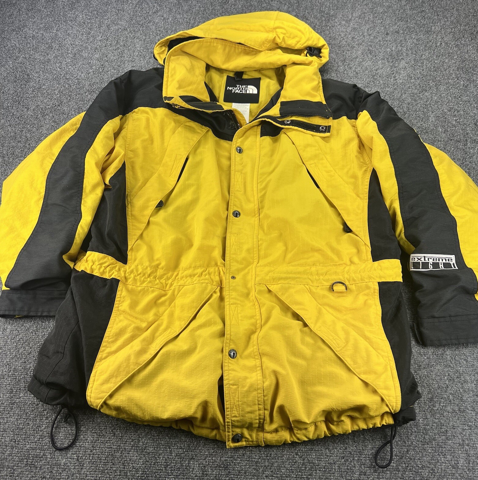 North Face Jacket Mens XL Yellow Extreme Light Mountain Coat Vintage 90s