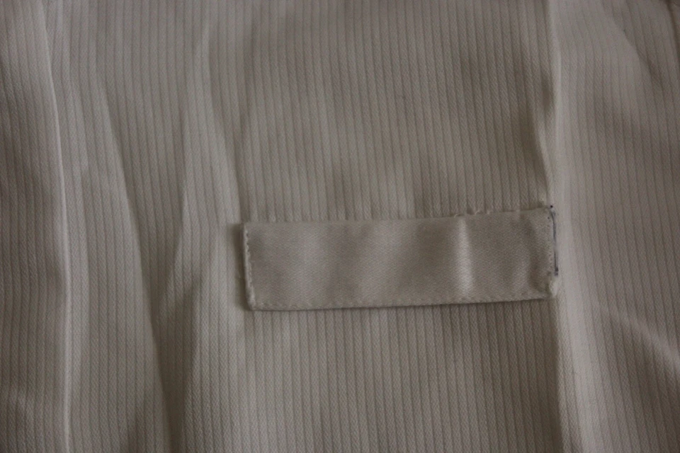 WOMEN'S David Gibson Made In England White Striped LONG SLEEVE SHIRT Small S 34B - Image 3 of 4
