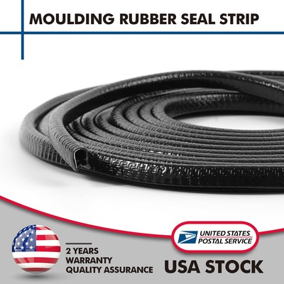 40m Car Door Edge Guard Moulding Trim Strip Rubber Metal Seal Protector Black US
