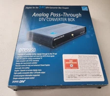 Digital Stream Analog PassThrough DTV Converter Box: Model DTX9950 USED w/remote