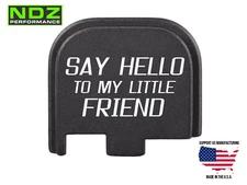 NDZ Glock 43 43X 48 Slide Cover Back Plate Aluminum - Say Hello 3