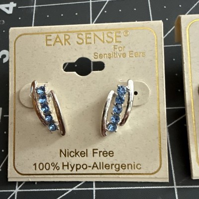 Ear Sense Nickel Free Hypo Allergenic 2 Pairs Earrings.