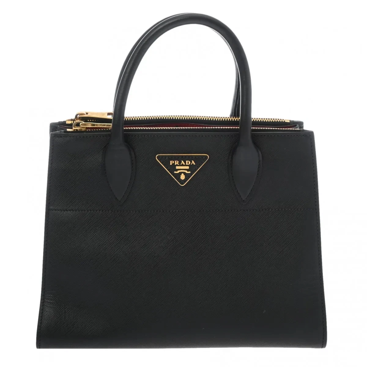 Prada — Prada Paradeigumubag 2Way 1BA103 Handbag Leather / Calfskin Black #WB3529