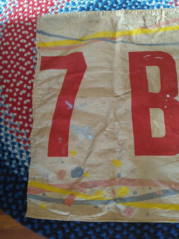 VINTAGE 7 BUICK AUTO CAR CANVAS BANNER SIGN 57" X 33"  - Image 2 of 4