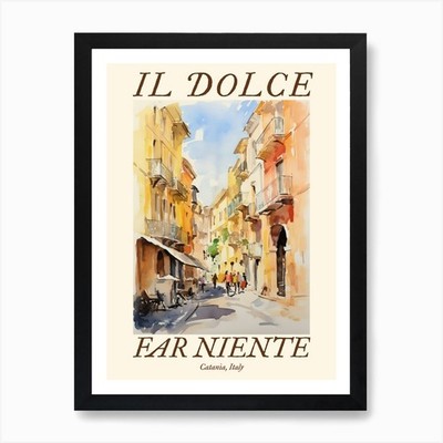 Il Dolce Far Niente Catania, Italy  Framed Wall Art Poster Canvas Print Picture