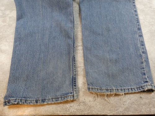 Abercrombie Fitch Jean Men 32X30 Blue Wide VTG USA Made Baggy Leg Dirty Denim - Picture 8 of 16