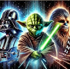 Star Wars Diamond Art/Malerei 40x40 Rundbohre...