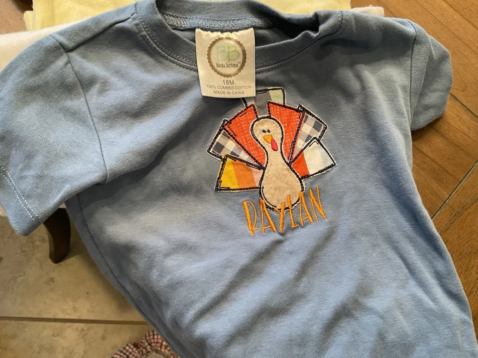 Lote de 10 Ropa Infantil RAYLAN Bordada Personalizada 9-12 Mos Foto 2 de 4