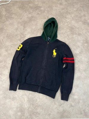 Ralph Lauren strickjacke zipper herren M Grün Big Pony Großer Reiter Chief Keef