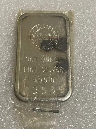 Sharps Pixley & Co Ltd. London Bullion Broker Bar 1 Troy oz.999 Fine Silver w/SN