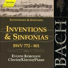 Bach J S : Inventions  Sinfonias, Bwv 772-801 von Ev... | CD | Zustand sehr gut