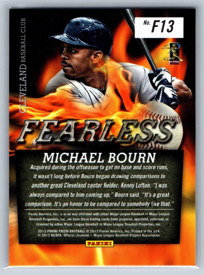 2013 Panini Prizm #F13 Michael Bourn Fearless - Image 2 of 2