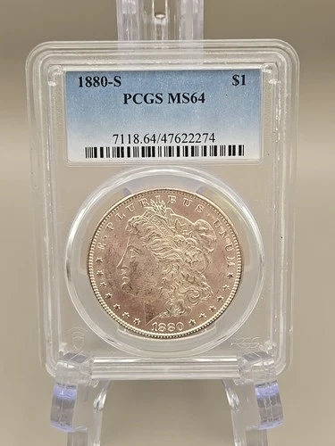 1880-S Morgan Silver Dollar $1 - PCGS MS64